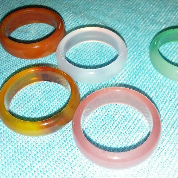 5 different stone band rings - Picture 4 of 8